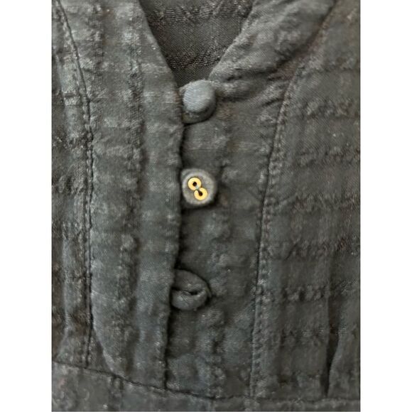 Anthropologie Amadi Alisha Tiered Maxi Dress Long Sleeve Black Women's Small - Picture 5 of 6